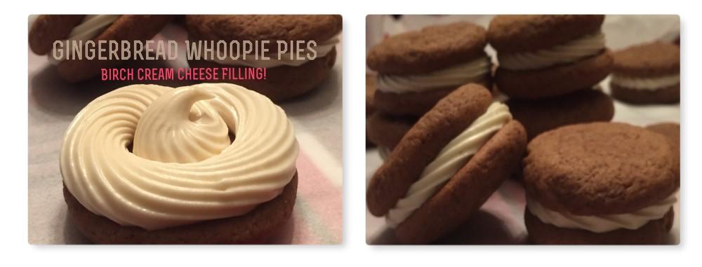Gingerbread Whoopie Pies with Birch Cream Filling